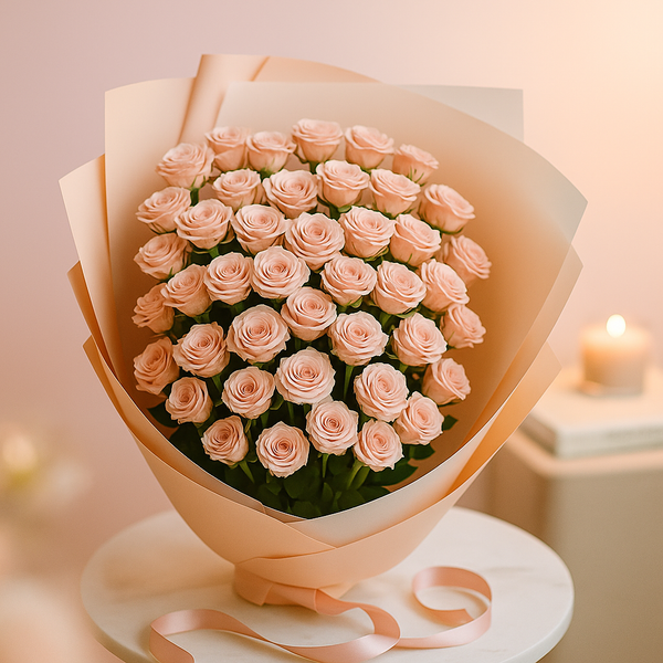 Pink Roses Fresh Flower Hand Bouquet