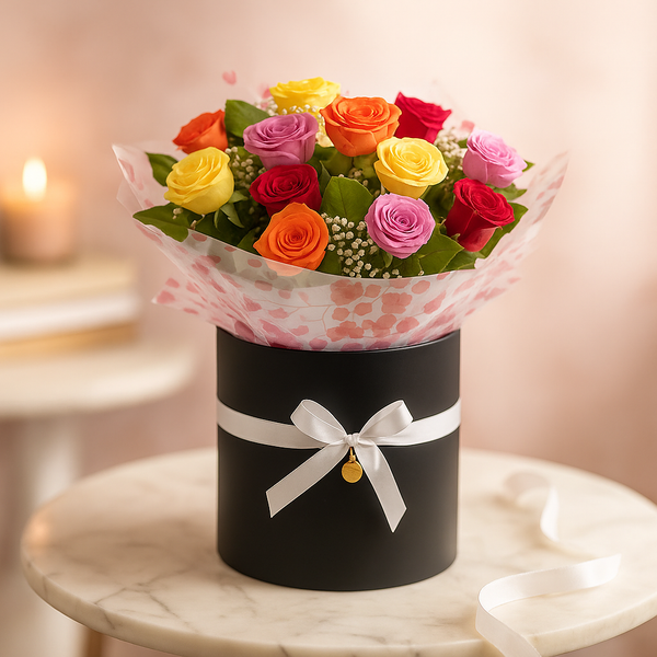 12 Mixed Roses Arrangement