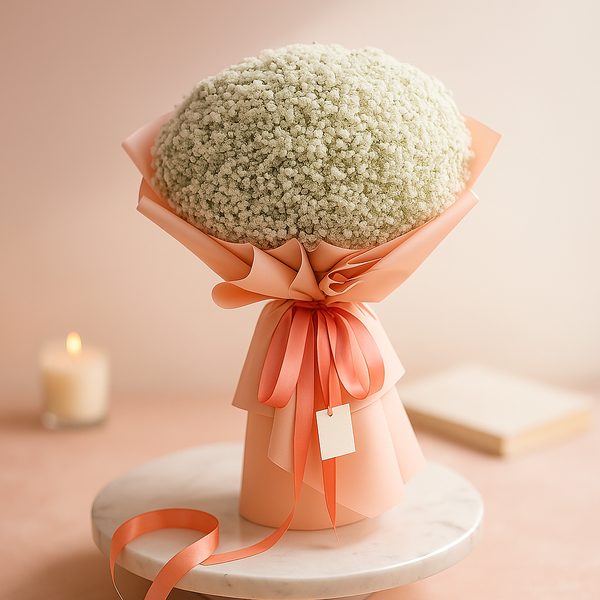 Classic White Gypsophila Hand Bouquet