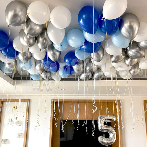 Royal Prince Chrome Helium Balloons -  50count / 100count NUMBER FOIL NOT INCLUDED