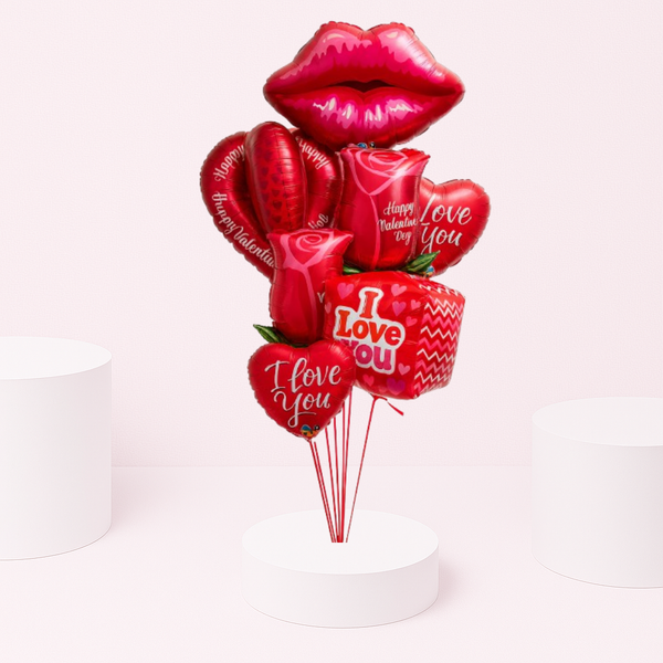 SMOOCHY LIPS OPEN HEART VALENTINE BIG BOUQUET(JUMBO)