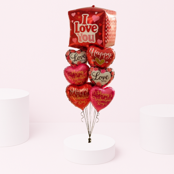 MIXED LOVE VALENTINE DAY JUMBO BALLOON BOUQUET