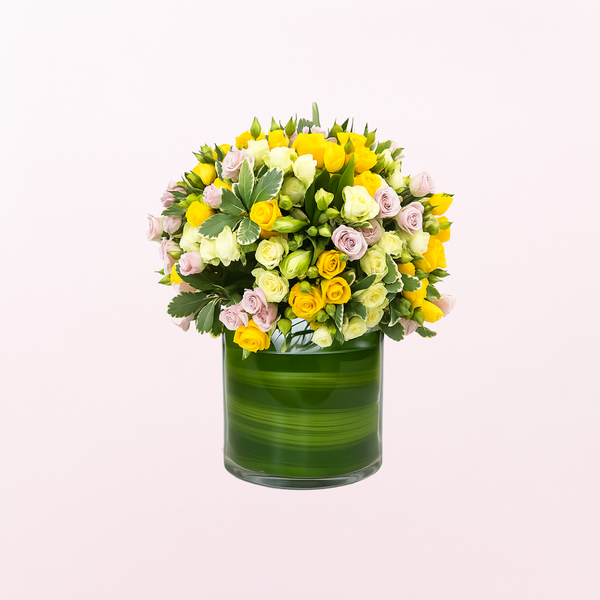 Happy Yellow Fresh Flower Arrangement