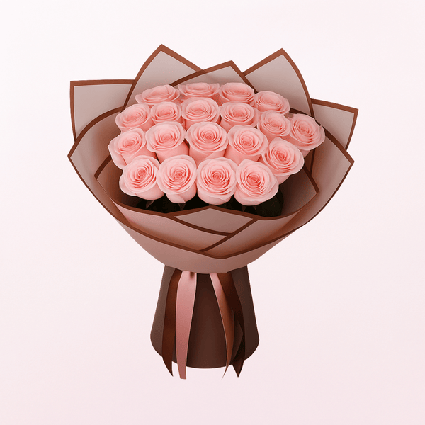 Pink Love Roses Fresh Flower Hand Bouquet