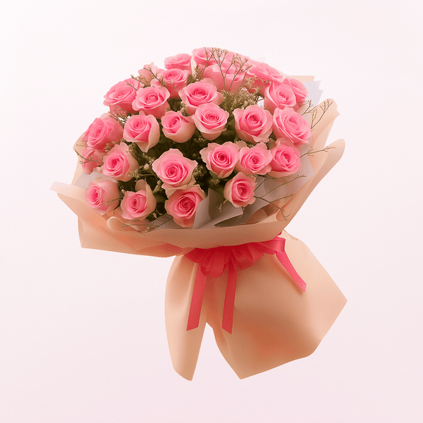 Princesses  Pink Roses Fresh Flower Hand Bouquet