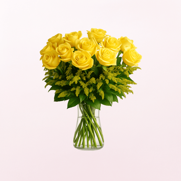 12 Yellow Roses