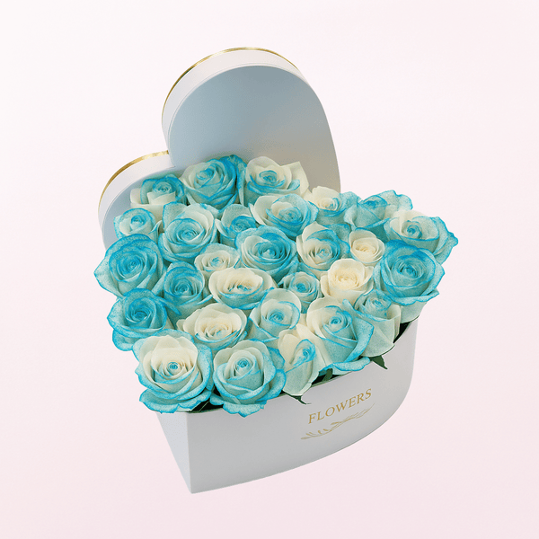 Mixed Beauty Blue Heart Box