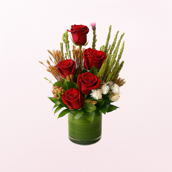 Red Roses Vase