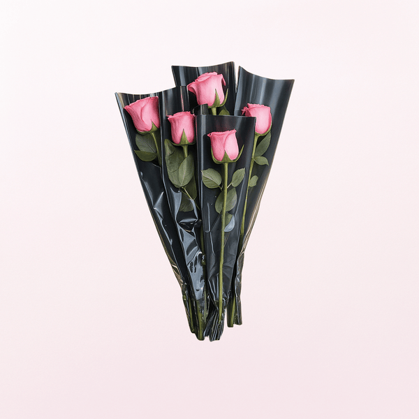 Single Sleeve Wrapped Pink Rose