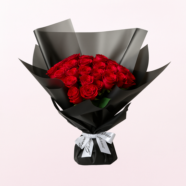 Love and Harmony Red Roses Fresh Flower Hand Bouquet