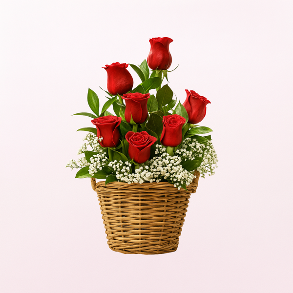 7 Pcs Red Roses Love Symbol